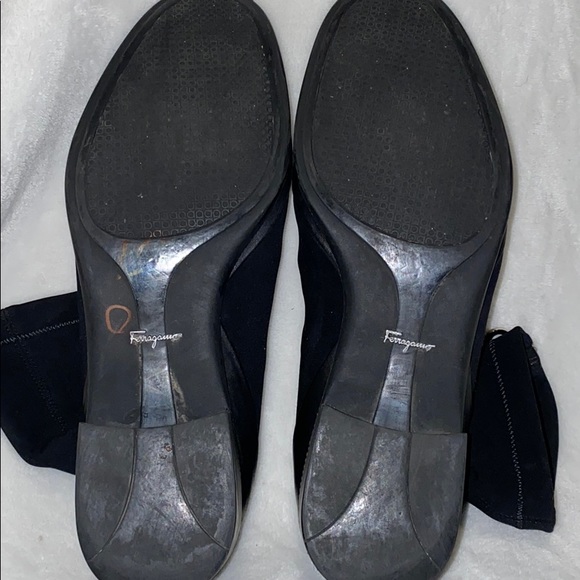 Salvatore Ferragamo Black Leather / Fabric Boots - Picture 8 of 10